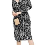 Diane Von Furstenberg NWT DVF for Target  Long Sleeve Midi Wrap Dress, M, Black Photo 4
