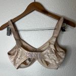 Wacoal  85567 tan sand nude satin unlined wired floral bra 32DD Photo 4
