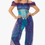 #4 Women's 2Pc Gypsy Belly Dancer 💃 Halloween 🎃 Costume Blue Purple size Medium Photo 0