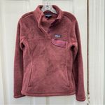 Patagonia re tool snap T maroon burgundy 1/4 snap fleece pullover women's small Photo 2