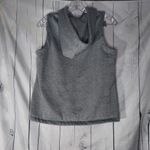 Zaful Gray Button-Up Hooded Vest Size 6 Photo 8