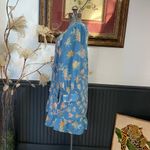 Free People  Camella Blue Floral Adjustable Mini Dress - Sz Med 🧡🎀 Photo 6