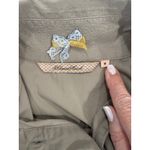 Silvian Heach Long Sleeve Button Up Bodysuit Shirt Beige Women's Size Medium Tan Photo 5