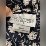 Tres Paquette Navy/White Floral Flowy Shorts Pleated‎ Pockets Elastic Size M Blue Size M Photo 1