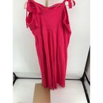 Mlle Gabrielle  Jumpsuit Womens Size 3X Red V Neck Sleeveless Casual Button Front Photo 6
