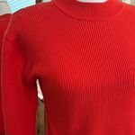 Adrienne Vittadini  Vibrant Red Turtleneck Sweater 86% Cotton Photo 1