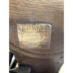 Lucky Brand  Black Leather Buckle Side Zip Knee High Heeled Boots Women's 7.5M Photo 1