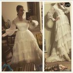 70s Prairie wedding dress White Photo 9