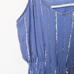 Twelfth Street by Cynthia Vincent Silk Dress Size L Blue Beaded Flapper Art Deco Size L Photo 4