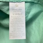 Everlane NWT  The Wing Shoulder Mock Neck Ruffle Long Sleeve Blouse Green Size 8 Photo 9