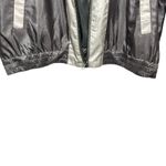 Vintage Atlantic Beach Women Silk Windbreaker M Gray White Animal Print Retro Size M Photo 6