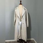 ZARA New Ivory Belted Linen Blend Lapel Collar Christmas Holiday Trench Sz M Photo 10