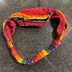 Unbranded Fair Trade Handmade Woven Threaded Fabric Rainbow Stretchy Headband Photo 1