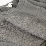 I Am _ Gray Oversized Mixed Media Balloon Sleeve Crewneck Sweatshirt Size XL NEW Photo 2