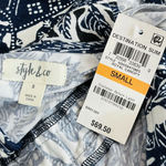 Style & Co Small Cropped Jumpsuit Floral Sleeveless V-Neck Stretch Elastic Waist Photo 9