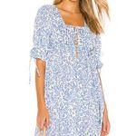 Banjanan Jardin Mini Dress in Delph Bird Size Medium EUC Blue Photo 0