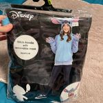 Disney Adult stitch hoodie w/ removable mask S/M Photo 0