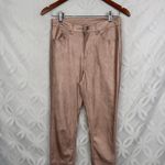 Free People Long and Lean Rose Gold High Rise Vegan Leather Leggings Size 27 Photo 6