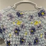 Y2K Popcorn Floral Crinkle Shirt Photo 1