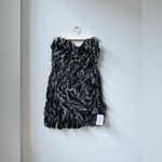 ASOS LUXE 3D floral ruffle bandeau mini dress with embellished drop pearls NWT Photo 1