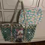 La Sorella Cute Bag with smaller makeup bag NWT Green Photo 1