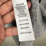 frame denim FRAME Cashmere Kennedy Sweater Womens Large Gris Heather Gray Flutter Sleeve Photo 5