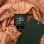 Wild Fable  Shirt Womens XL Orange Turtleneck Waffle Knit Crop Neutral‎ Casual Photo 6