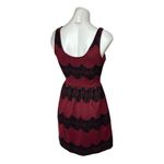Soprano  Red Maroon  Black Lace Sleeveless Fit Flare Formal Cocktail Mini Dress Photo 2