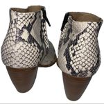 Alberto Zago Women’s Size 36.5 6 Black White Python Snakeskin Ankle Boots Photo 5