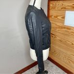 Free People Black Lace Full Zip Faux Leather Jacket 0 Y2K Photo 1