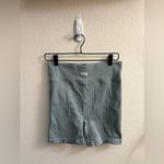 BO + TEE Ribbed Teal Biker Short M/L Seamless Athletic Running Yoga Hiking Blue Size M Photo 1