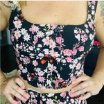 WAYF  Dark bustier corset style Floral top NEW Photo 2