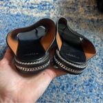 Givenchy  Black Leather Chain Accent Slides Photo 13