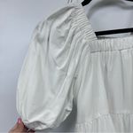 Elegant White Puff Sleeve s Dress tiered square neckline babydoll mini Size undefined Photo 7
