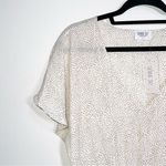 Sienna Sky NWT Cream & Brown Dot Animal Print Tie Waist Midi Dress Photo 2