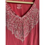 Lane Bryant Womens Top Size 26 28 Salmon Bling Neckline Decoration Short Sleeve Photo 5
