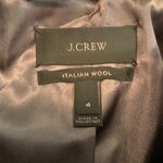 J.Crew Gray Italian Wool Swingy Coat W/ Faux Fur Hood Photo 5