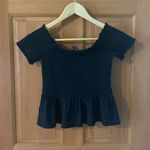 American Eagle  Outfitters Size XS Women's Teen Girl Black Off the Shoulder Shirt Photo 2