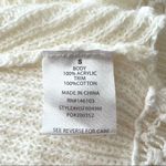 Hippie Rose  Off White Cream Ribbed Knit Lace Trim Sweater S Photo 8