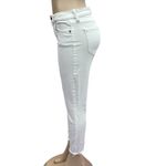 Pistola  White Raw Hem 5 Pocket Cropped Stretch Denim Jeans 29 Waist Photo 2