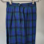 Talbots  Wool Blue Plaid Pleated Front Pants Photo 4