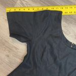 Ellen Ashley Vintage 90s Black 100% Linen Short Sleeve Zip Back Sheath Dress 10 Photo 9