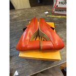 Miz Mooz Penni Red Leather Platform Heeled Loafer Womens 37 / US 6.5-7 Twee Photo 8