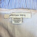 American Eagle Blue and White Plaid and Stripe Mini Skirt Size XS Photo 6