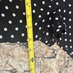 MSK Women 16W Polka Dot Chiffon Knee Length Dress Fit N Flare Black White Photo 7