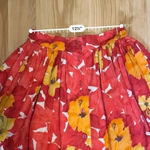 Vintage Hauber Sporting Life Floral Button Front & Back Germany Size 8 Red Photo 10