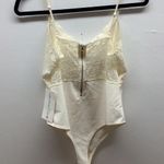 Orange Kiss  Size Large Lace Satin Bodysuit in Cream. New With Tags. Photo 4