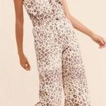 Anthropologie Current Air Sweetheart Neckline Piper Utility Jumpsuit Leopard Tan Photo 0