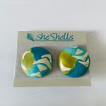 Vintage She Shells Painted Earrings Photo 1