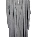 CHELSEA & THEODORE Cardigan Duster Sz M Mist Grey Heather Open Front Long Sleeve Gray Size M Photo 0